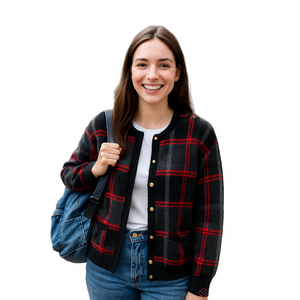 Vintage  style CRYSTAL-KOBE Petite Cardigan Sweater